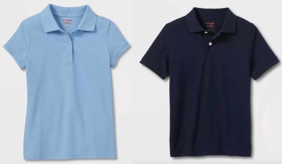 blue and navy polos