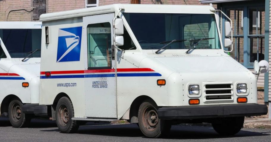 usps mail trucks on street
