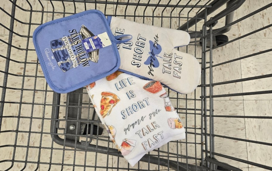 a 3piece gilmore girls towel set in shopping cart