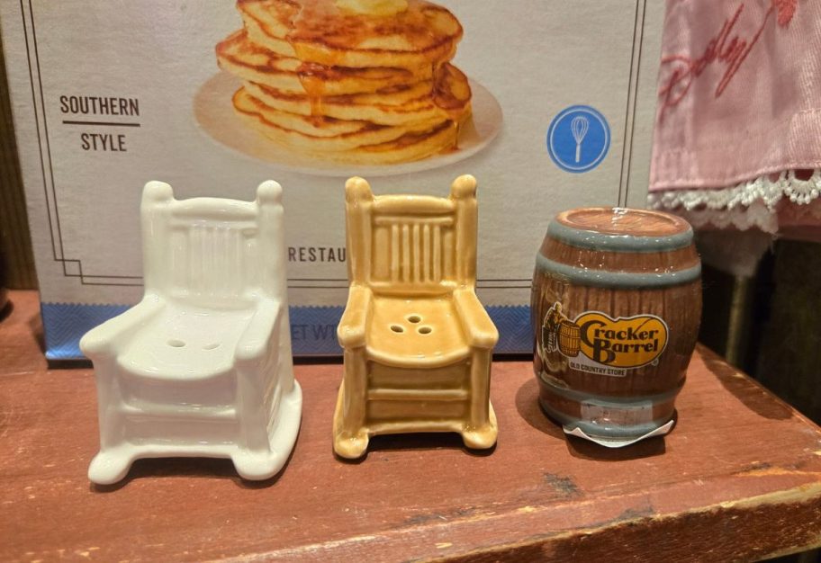 Rocking Chair and Barrel Mini Salt & pepper Shakers