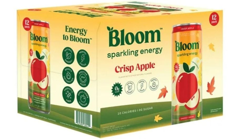 Stock image of Bloom Sparkling Energy Limited Edition Crisp Apple 12oz Cans 12-Count