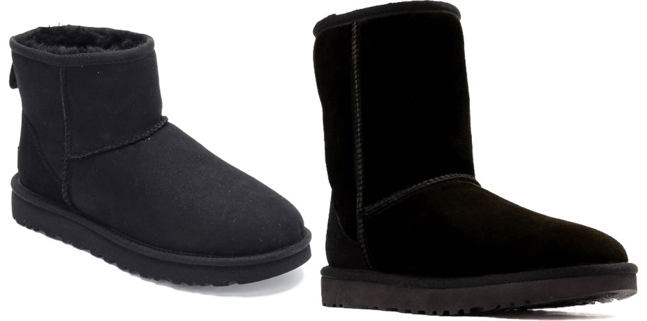 short and tall black ugg boots