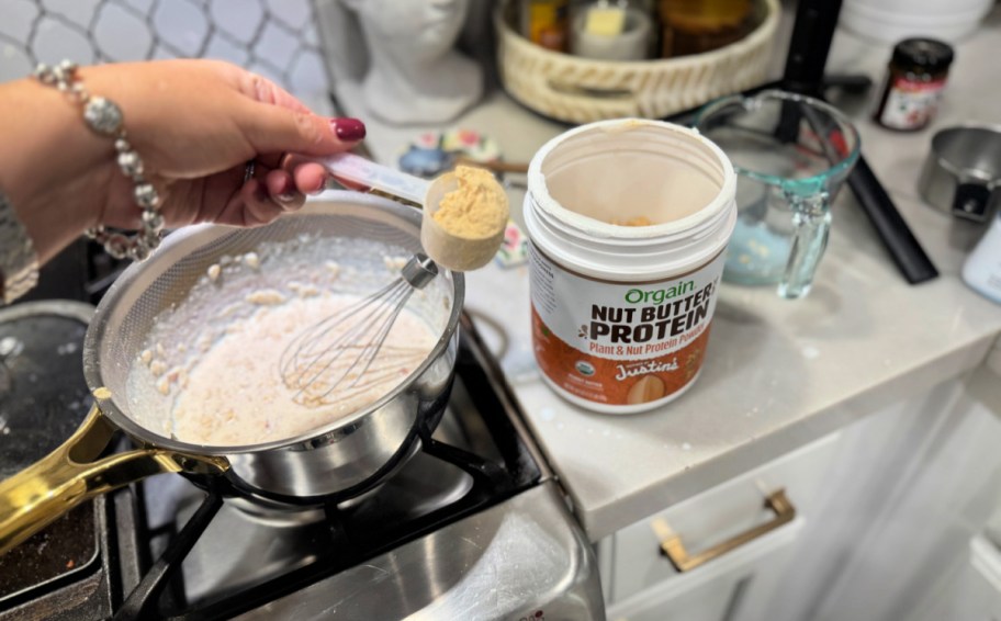adding protein powder to oatmeal 