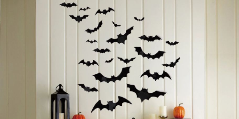 Halloween Bat Wall Decor 68-Piece Set Only $3.97 on Walmart.com