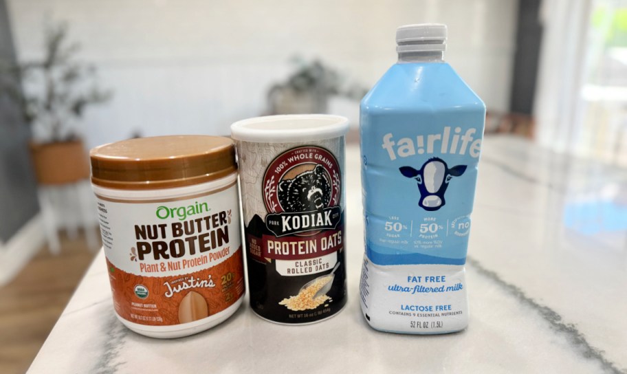 ingredients to make protein oatmeal