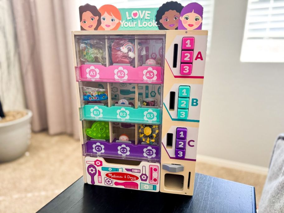 Melissa & Doug Sort, Stock, Select Beauty Kiosk Playset on table