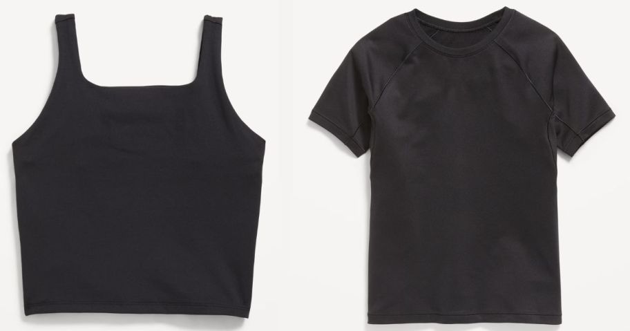 two kids activewear tops