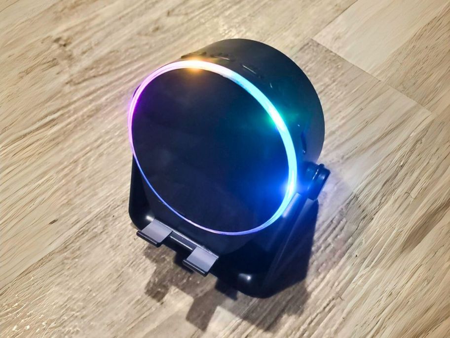 wireless induction speaker on desk