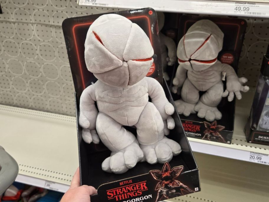 Stranger Things 12" Demogorgon Plush in hand in store