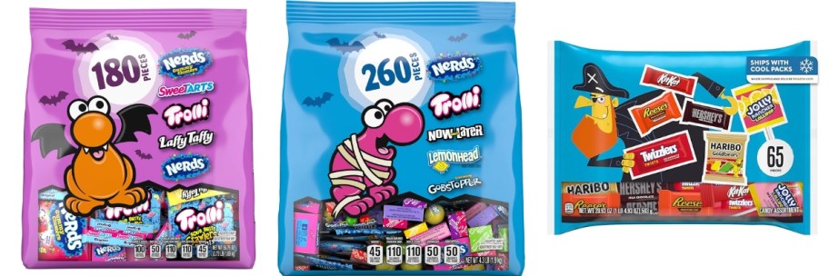 3 bags of Halloween candy variety packs