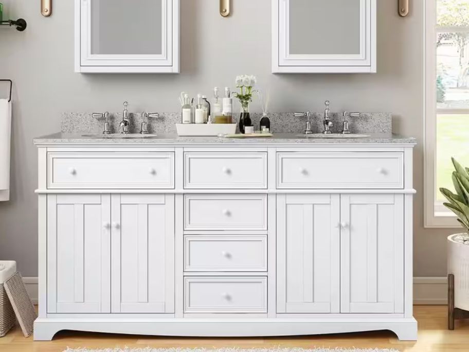 larger white vanity 