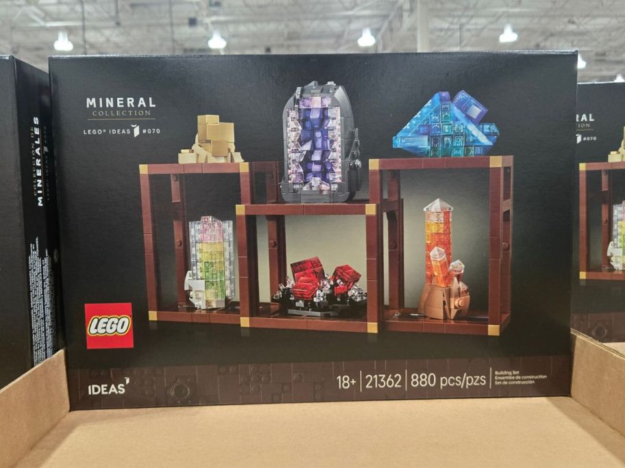 LEGO Ideas Minerals Collection box on shelf in store