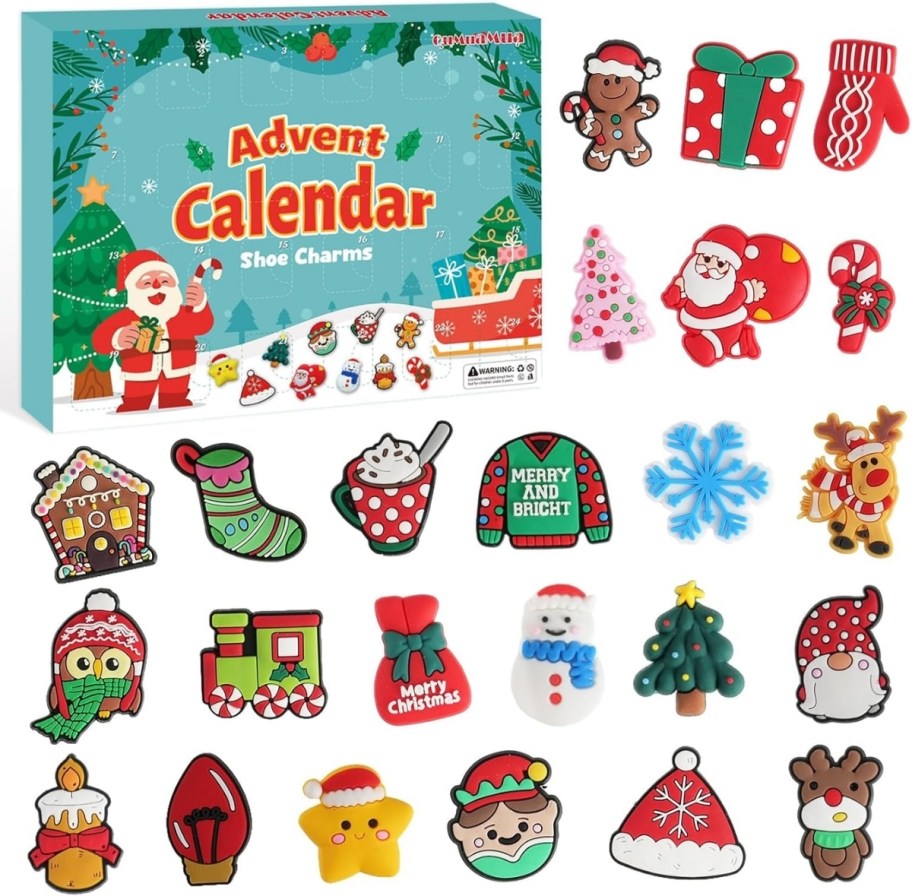 shoe charm advent calendar with 24 shoe charms