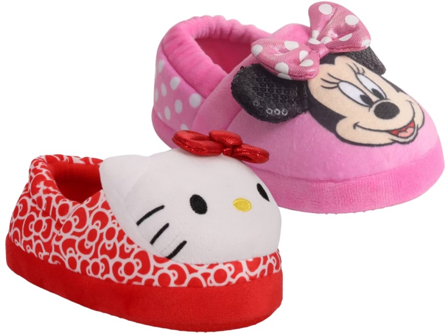 kids Hello Kitty & Minnie Mouse slippers
