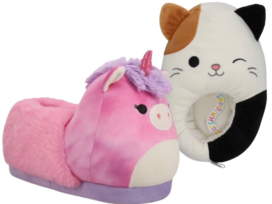 kids Squishmallows Unicorn and Cat slippers