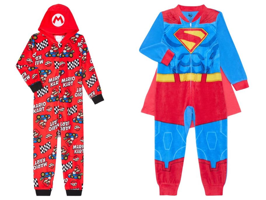 super mario and superman union suits