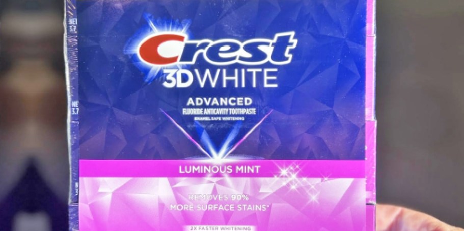 Crest 3D White Toothpaste 4-Pack Just $9.81 Shipped on Amazon (Thousands of 5-Star Ratings)