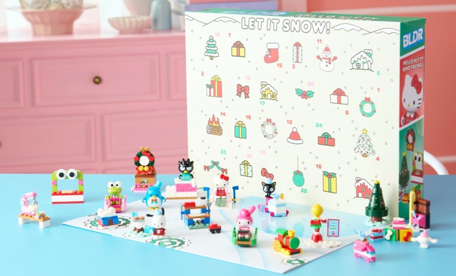 hello kitty advent calendar on table
