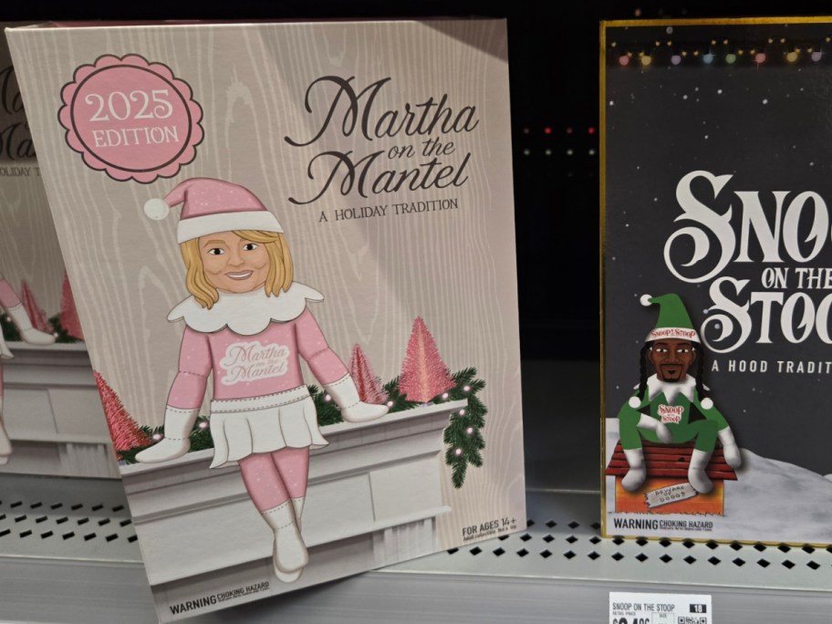Martha on the Mantel doll in box on display in Walmart