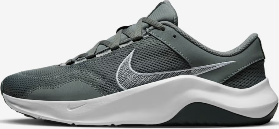 gray mens running shoe
