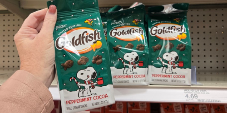New Snoopy Peppermint Cocoa Goldfish Just $2.50 Each on Amazon