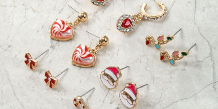 SIX Pairs of Christmas Earrings Just $5 on Walmart.com