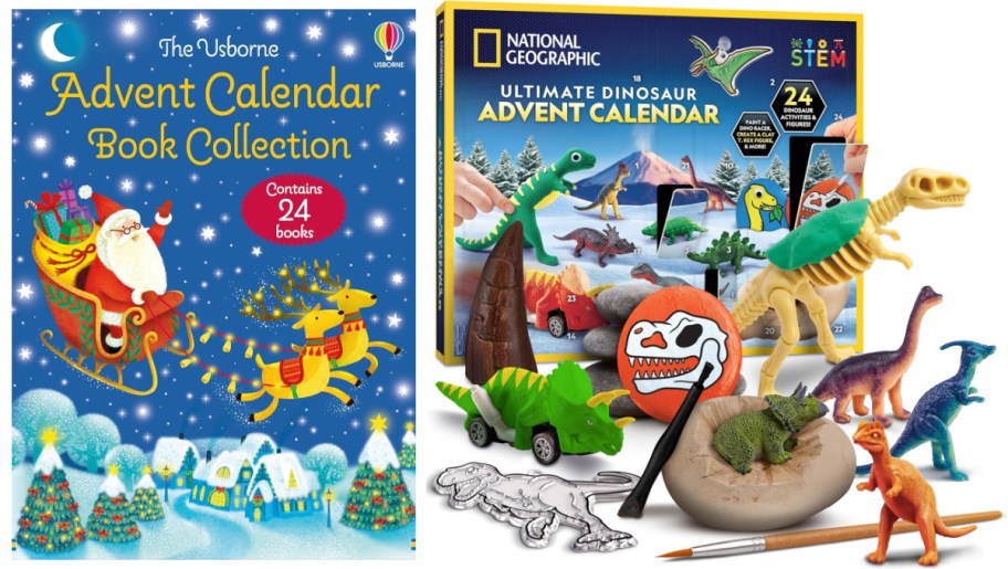 Two advent calendars side by side.