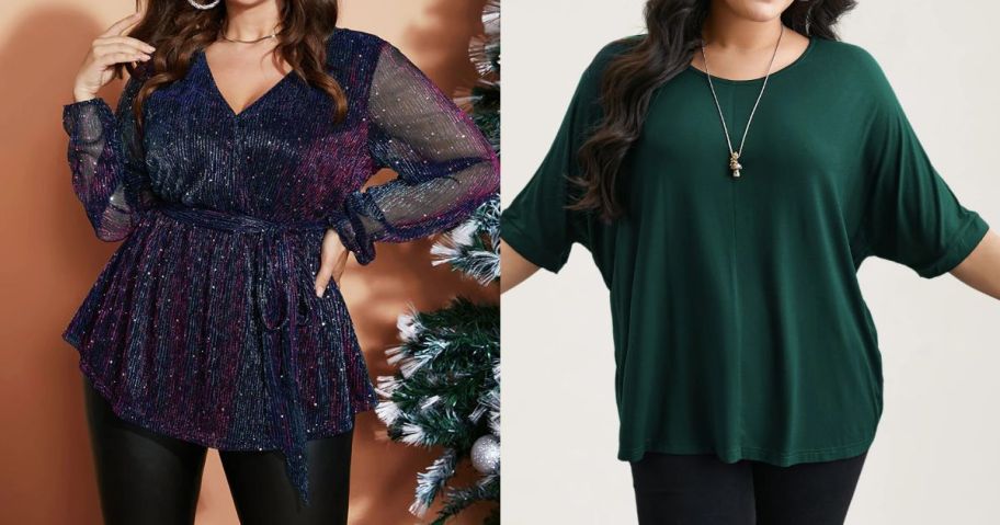 two women wearing bloomchic tops