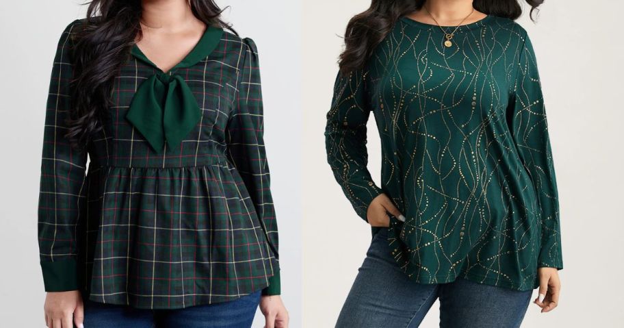 two women wearing bloomchic tops