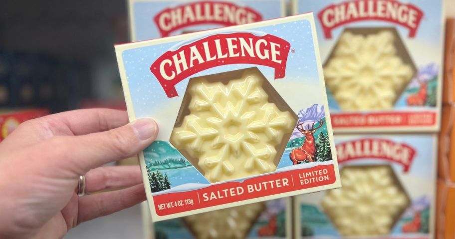 challenge snowflake butter in hand in store