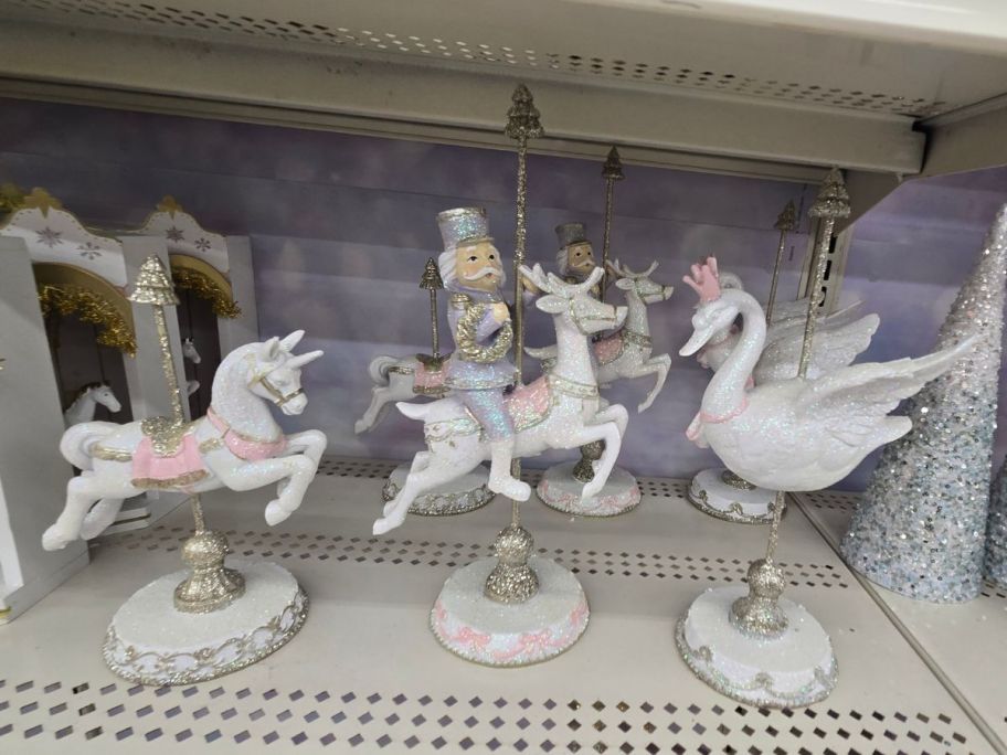 carousel decor on shelf in store
