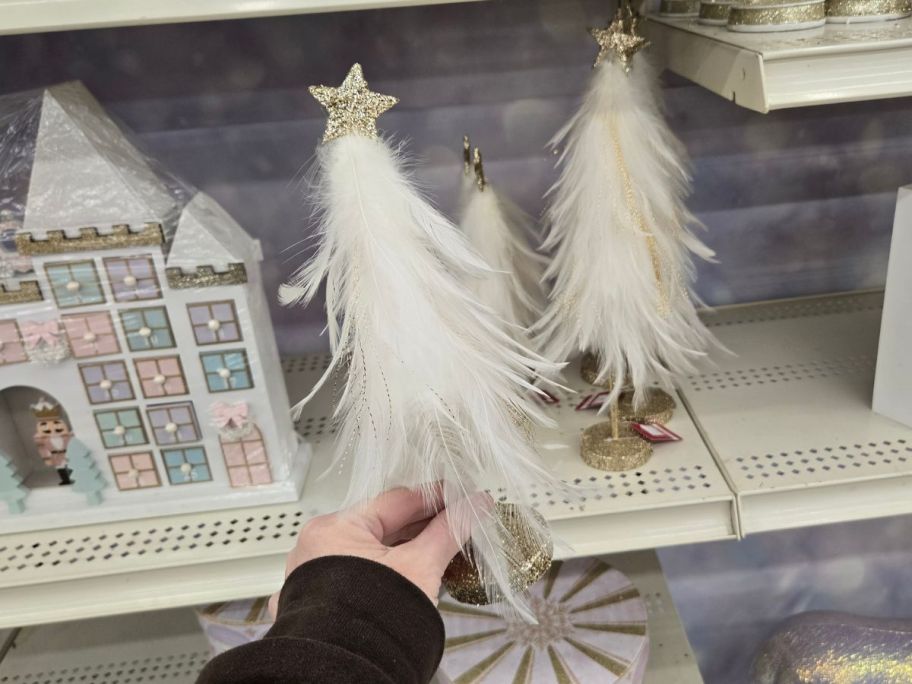 White Feather Tree in hand in store