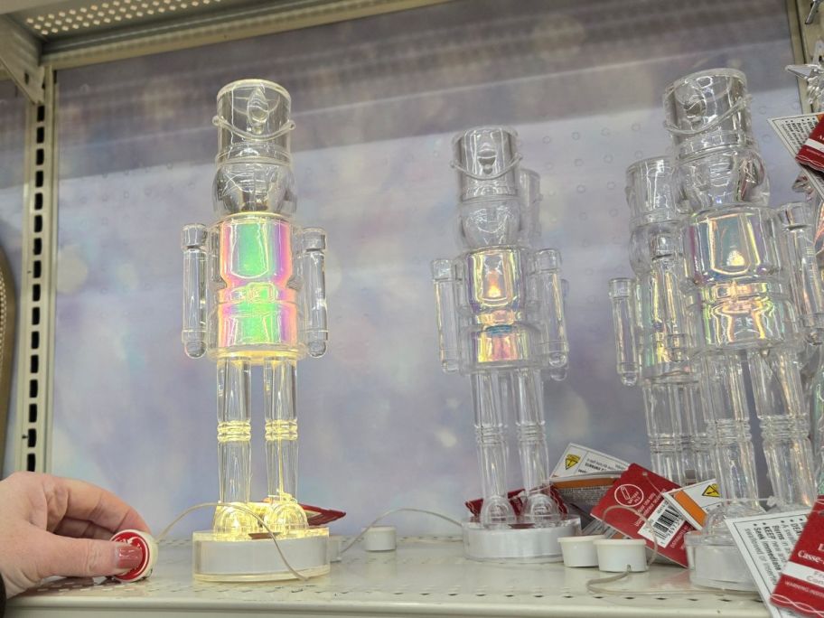 LED Nutcracker Tabletop D&eacute;cor on shelf in store