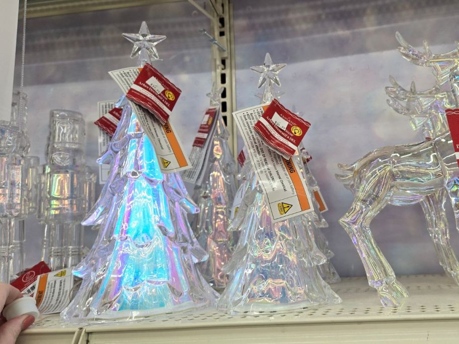 LED Acrylic Tree Tabletop D&eacute;cor on shelf in store