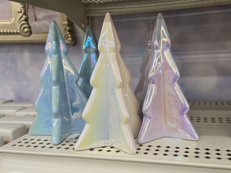 Iridescent Ceramic Tree Tabletop D&eacute;cor on shelf in store