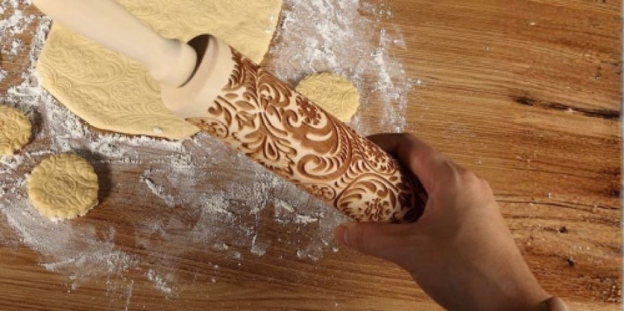 Embossed Holiday Rolling Pin Only $8.49 on Amazon (Reg. $15)