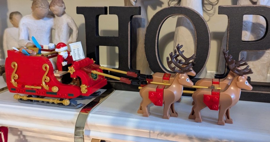 santas sleigh lego 