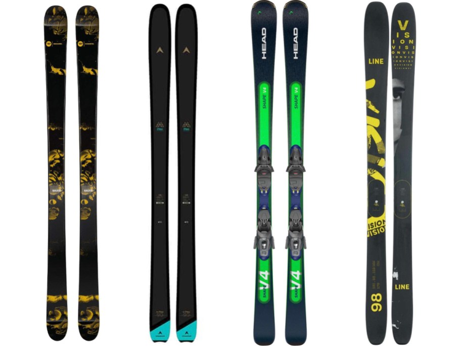 4 pairs of skis