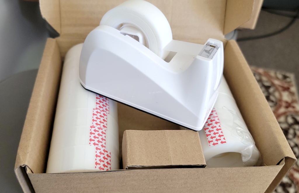 white tape dispenser 