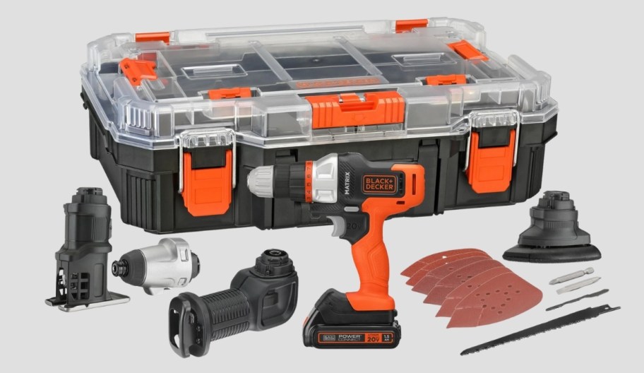 a four tool combo kit and hard case