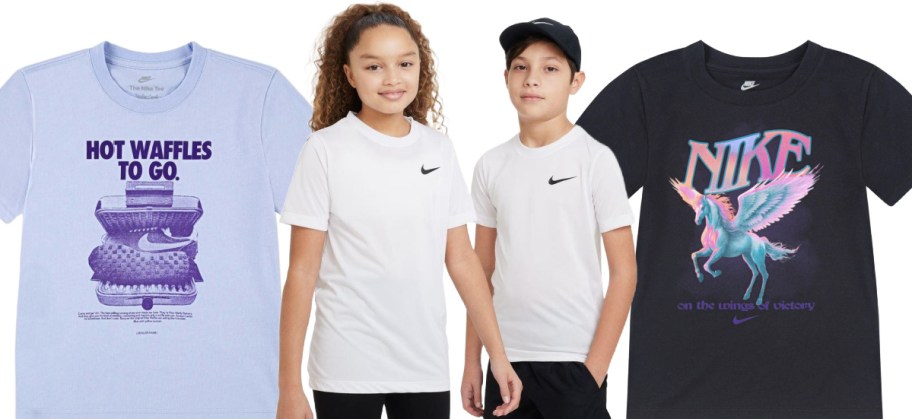 Three Nike tshirts.