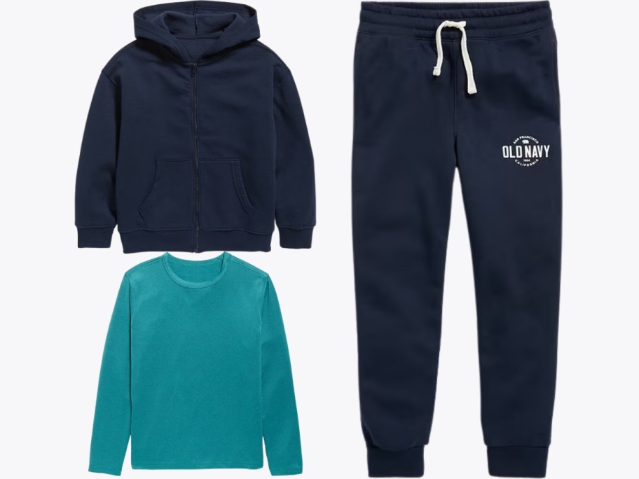 kids hoodies, joggers and tee