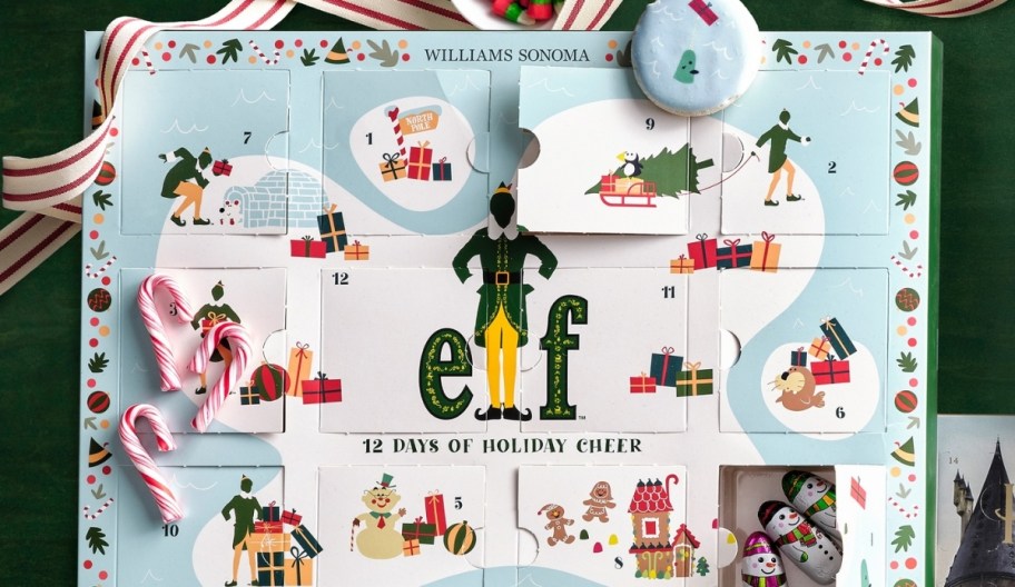 elf advent calendar williams sonoma