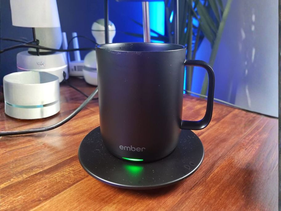 black ember mug on table