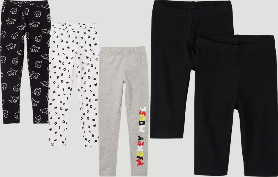 girls leggings 3 pack and 2 pack