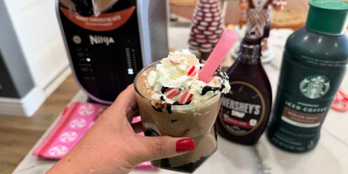 Easy 3 Ingredient Holiday Starbucks Frappuccino in the Ninja Slushi!