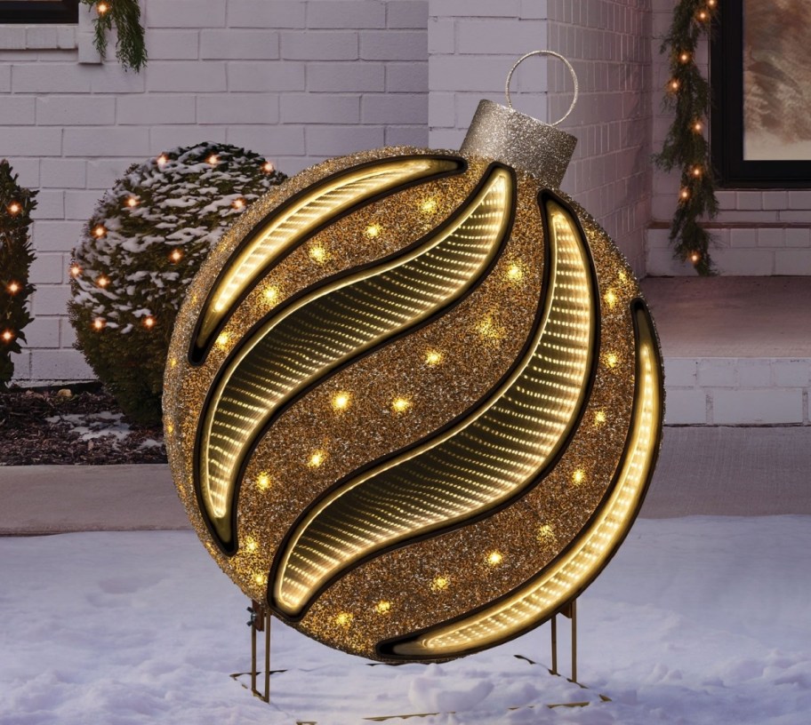 an infinity light ball ornament 
