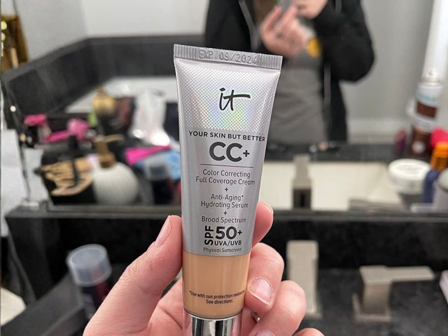 IT Cosmetics CC+ Cream in hand