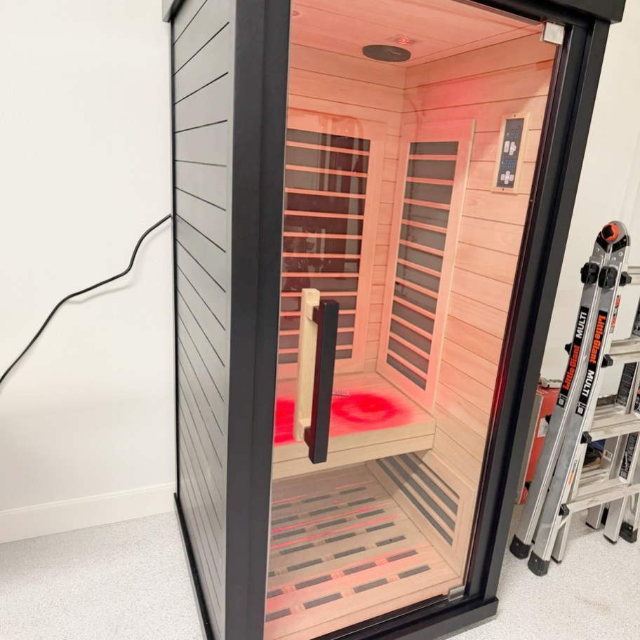 black one person sauna