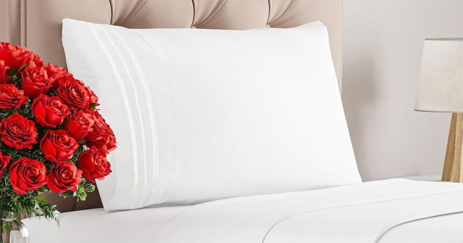 CGK Unlimited Microfiber Twin Sheet Set on bed